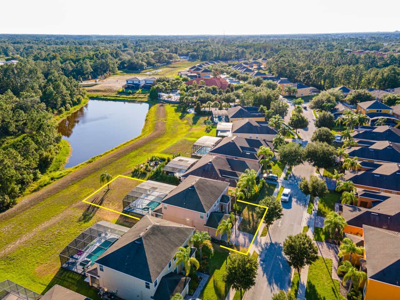 Aerial view Sunset Palm Villa Watersong