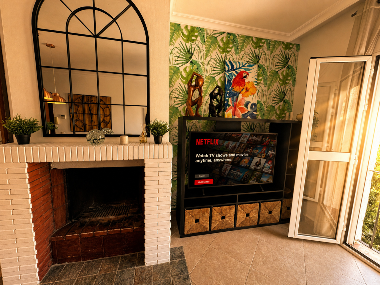 Cozy Living Room With Fireplace