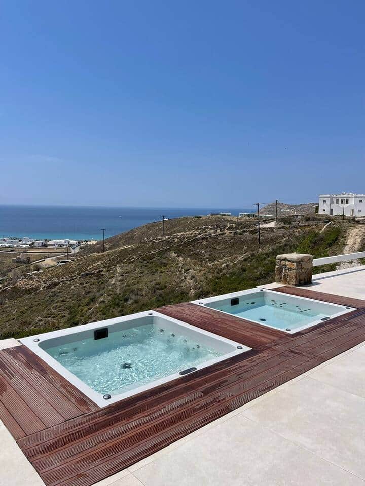 Two newly-built jacuzzis