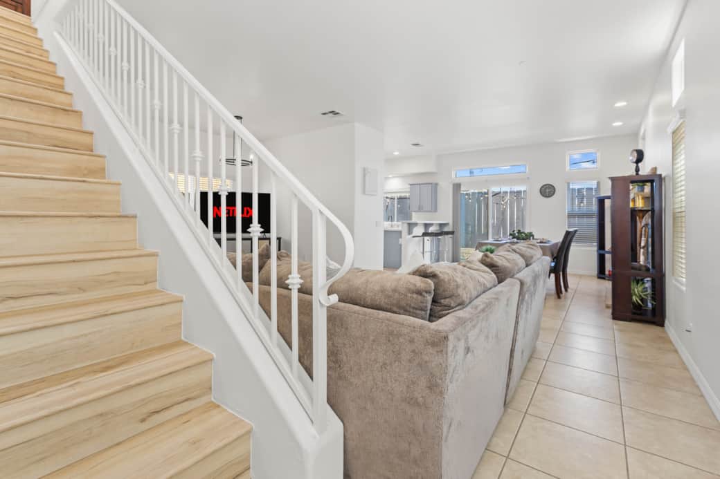 Access to Second Floor from Living Area