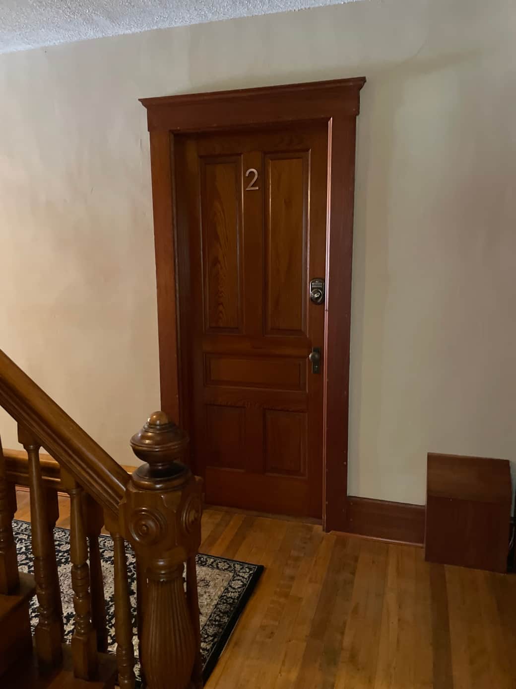 Step inside from the second-floor entry door. Step inside from the second-floor entry door.