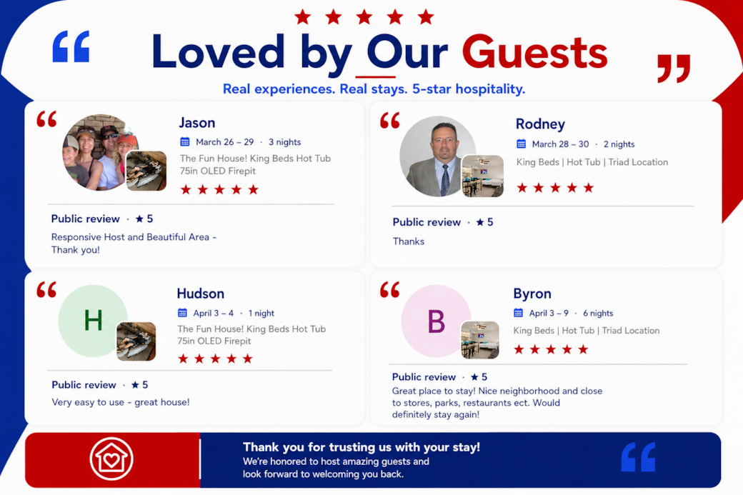 5-star stays, thoughtful hosting, and guests who leave feeling right at home. 5-star stays, thoughtful hosting, and guests who leave feeling right at home.