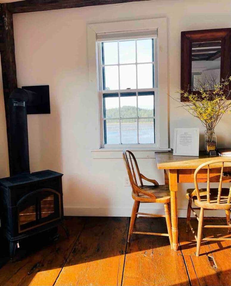 Desk & Fireplace, River Views 