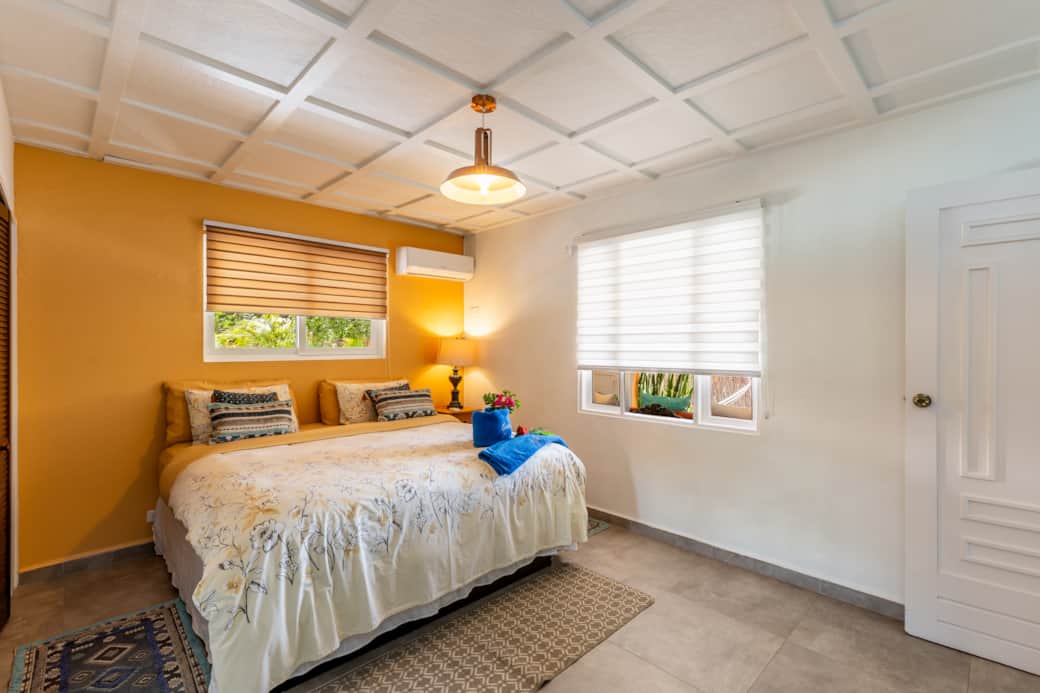 Bedroom with a king-size bed.