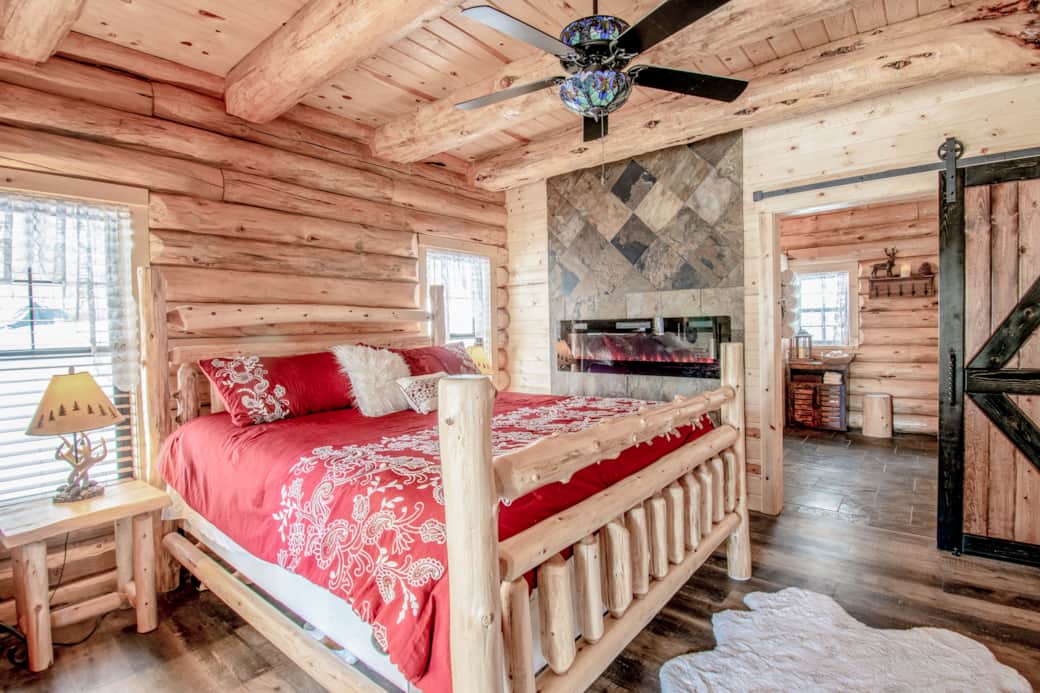 The Crescent Suite with electric fireplace and private bathroom