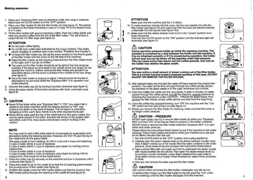 Krups Espresso Mini Instructions