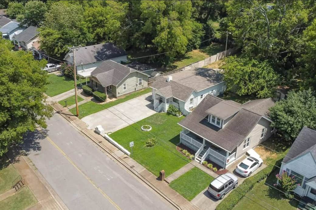 Aerial view of home