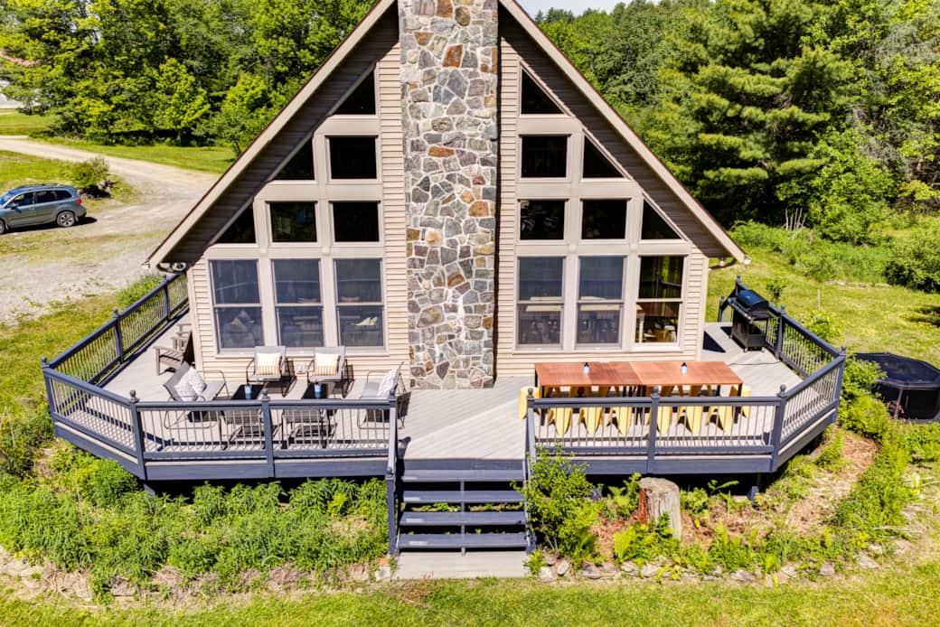 Deck facing the lake