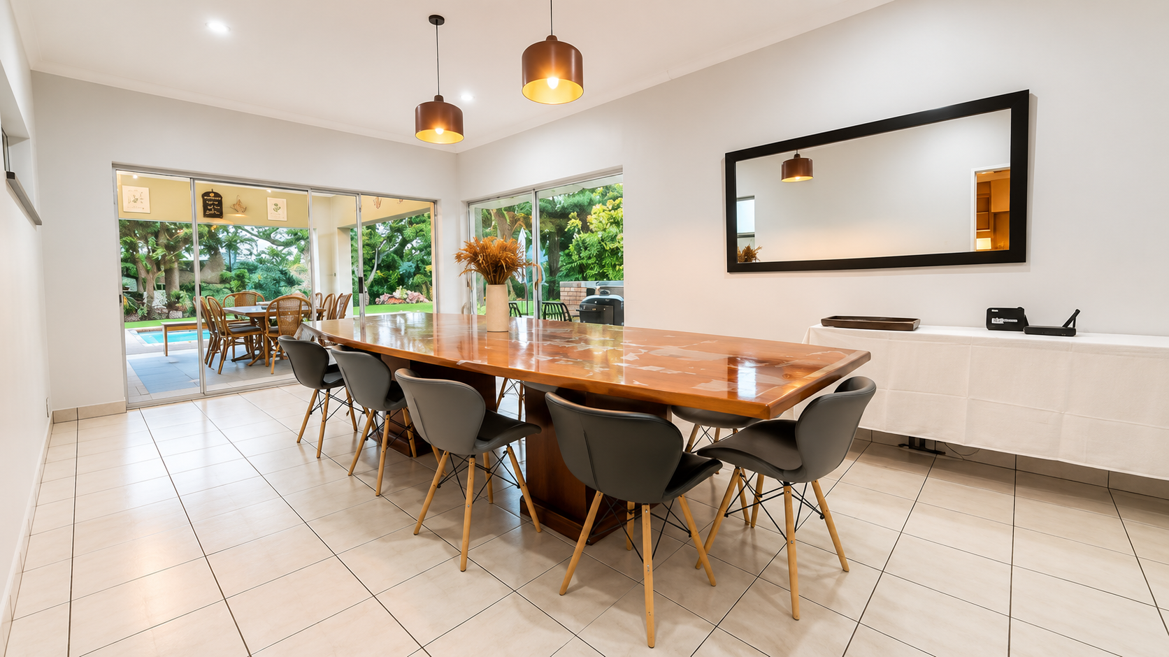 Dining area at La Lucia Oasis holiday home in La Lucia Umhlanga