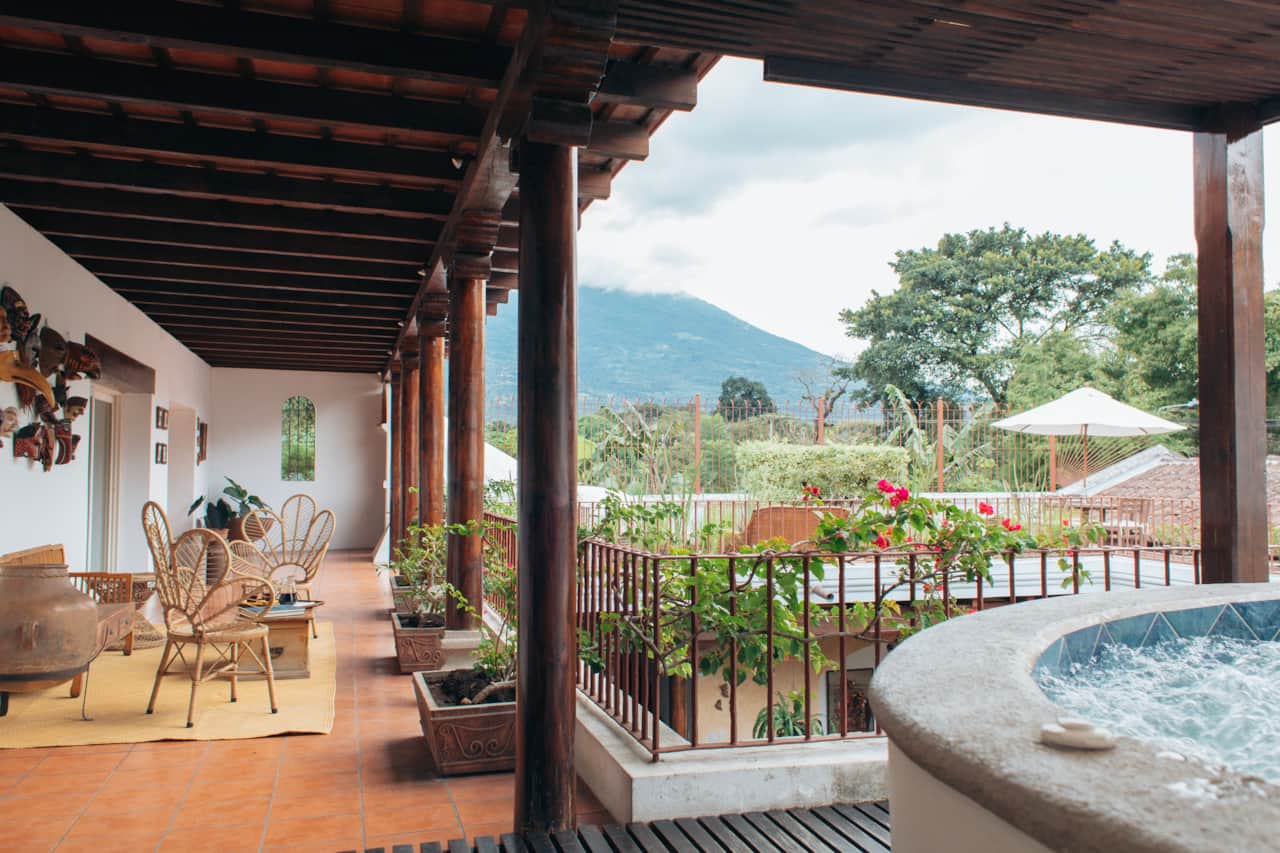 Terrace and jacuzzi
