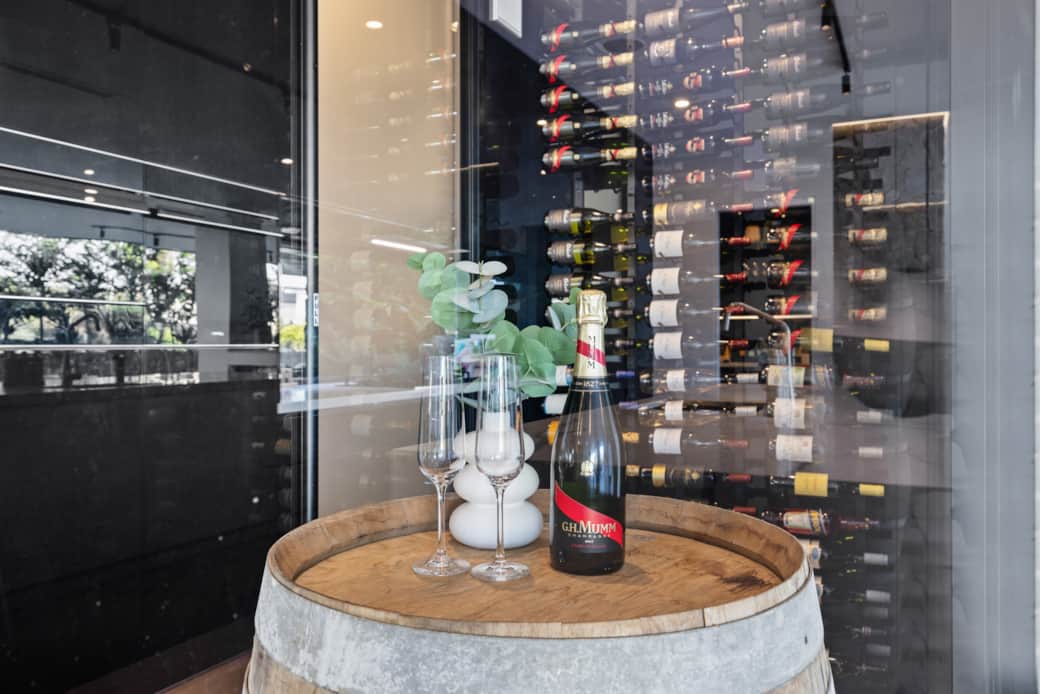 The Cellar - Complete access to purchase premium wines & champagnes in the fully stocked wine cellar