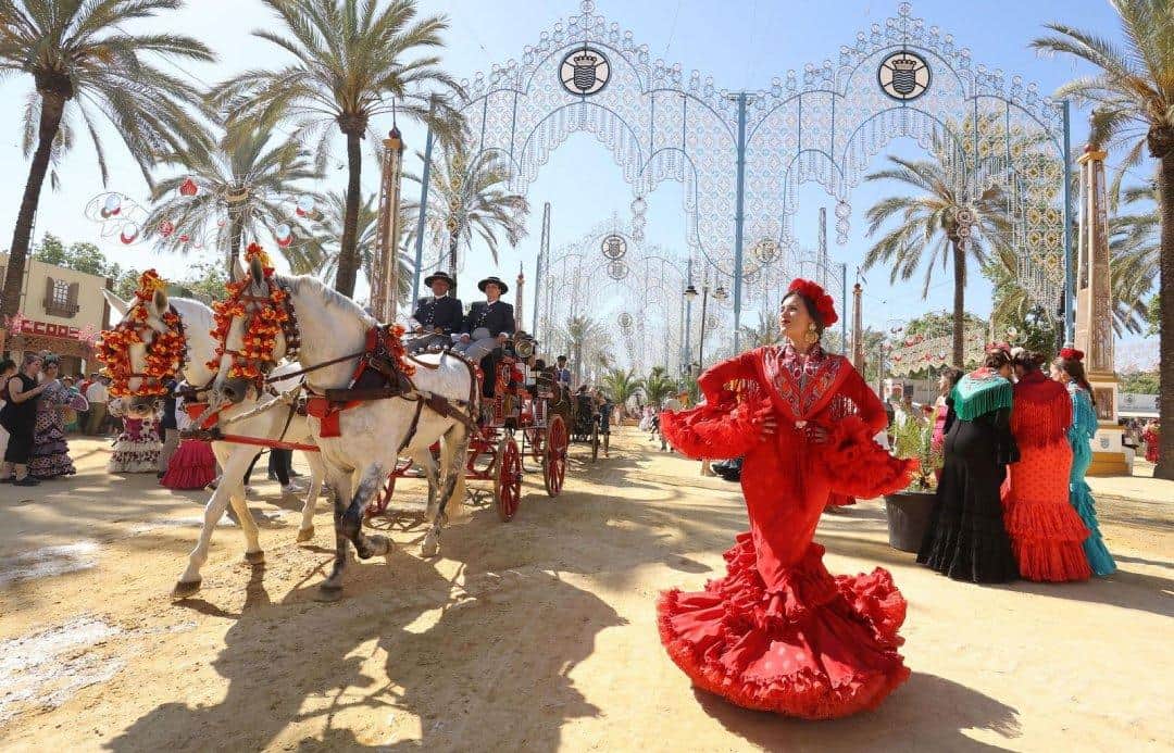Horses and riders at the Fair