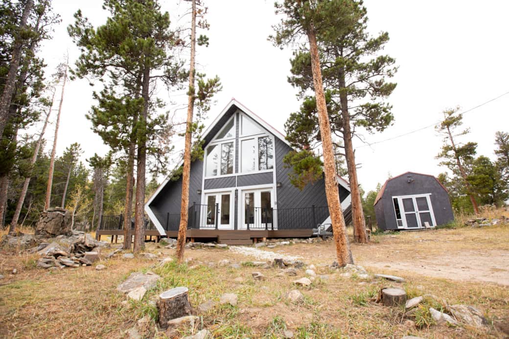 Front of the house - unique A-Frame!