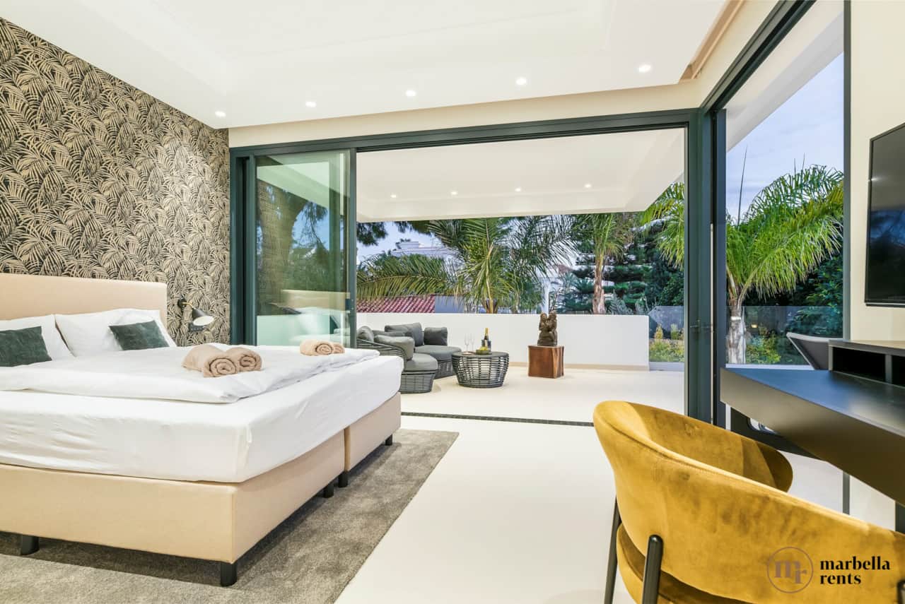 Master bedroom with private terrace.