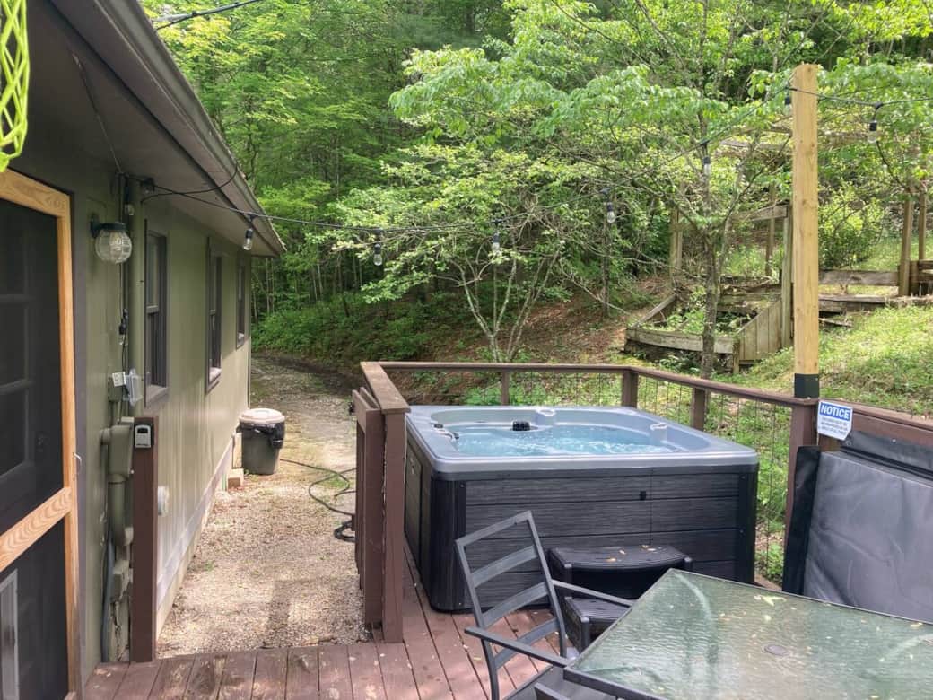 Brand new hot tub on private patio