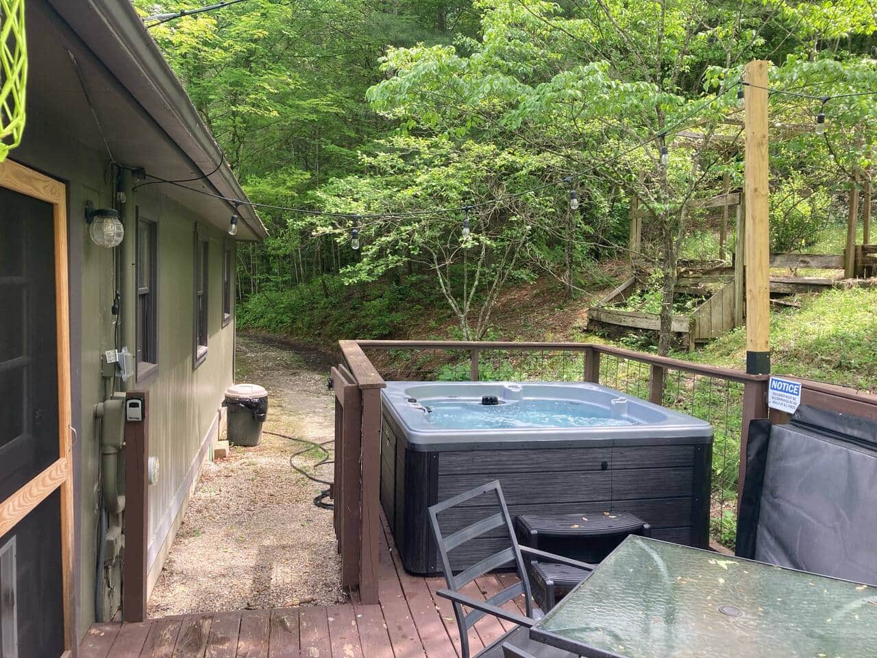 Brand new hot tub on private patio