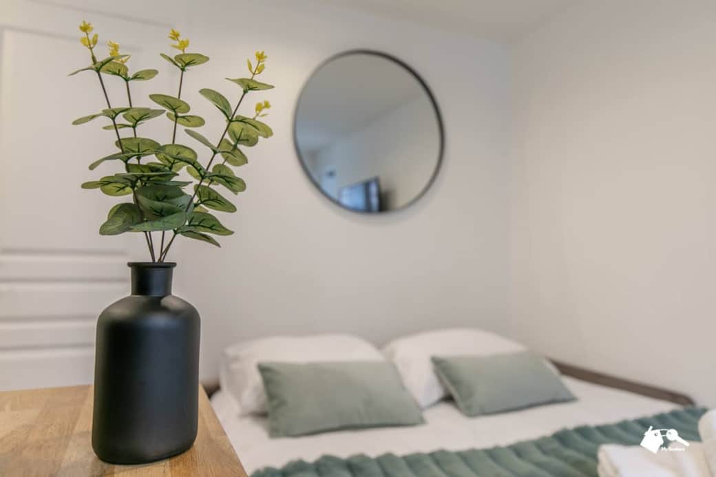 Salon avec canapé-lit 