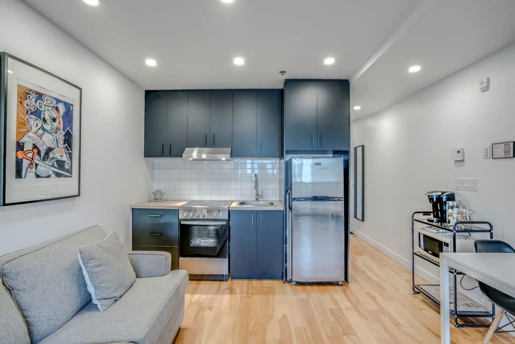 Kitchen and living