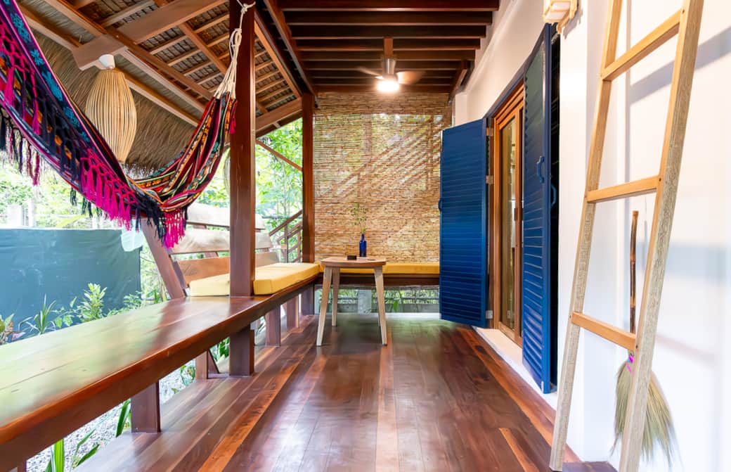 Eat and Relax on the spacious private terrace, or in the South American made hammock. Eat and Relax on the spacious private terrace, or in the South American made hammock.