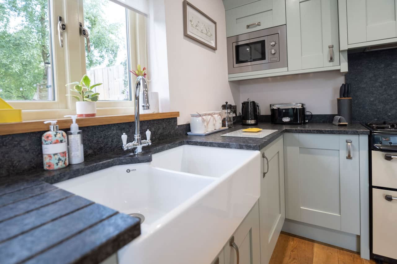 Modern kitchen for culinary adventures at Graig Isaf.