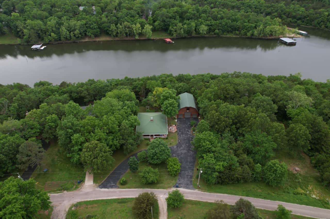 Walk through backyard to Lake