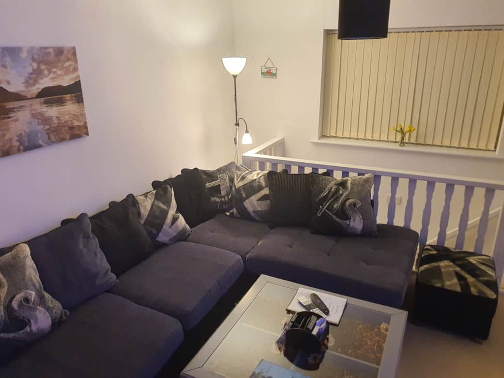 Living room Blinds shut