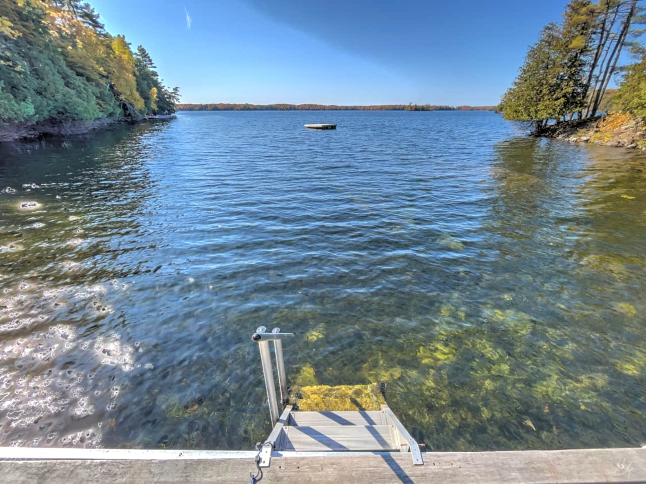 Steps from dock