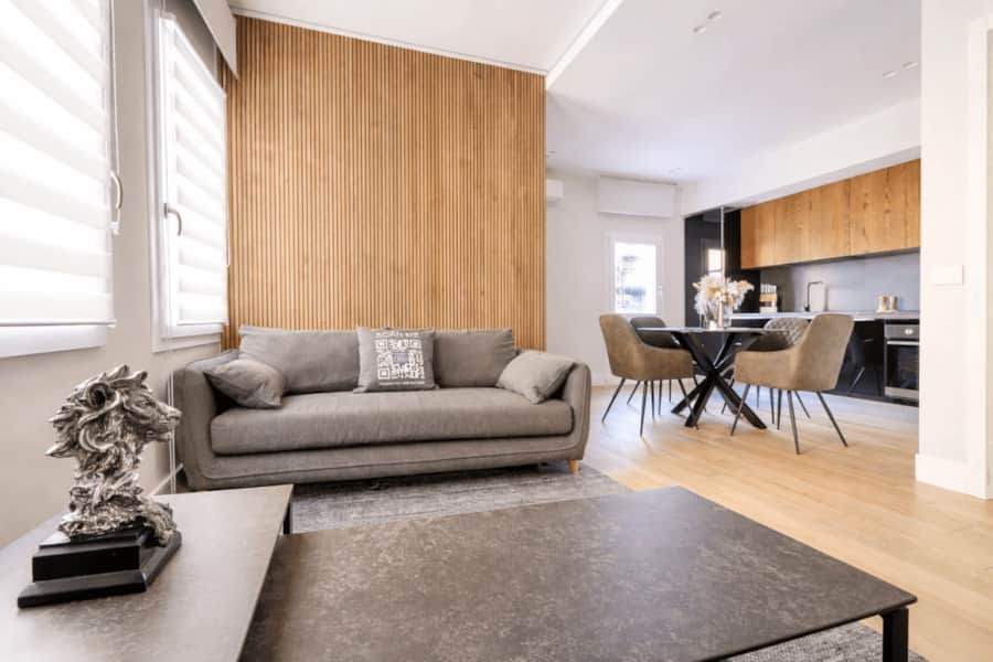 Via delle Terme 19 Olbia — modern open plan living and dining space, long-term rental available via nr12 by RENTAL12, Sardinia