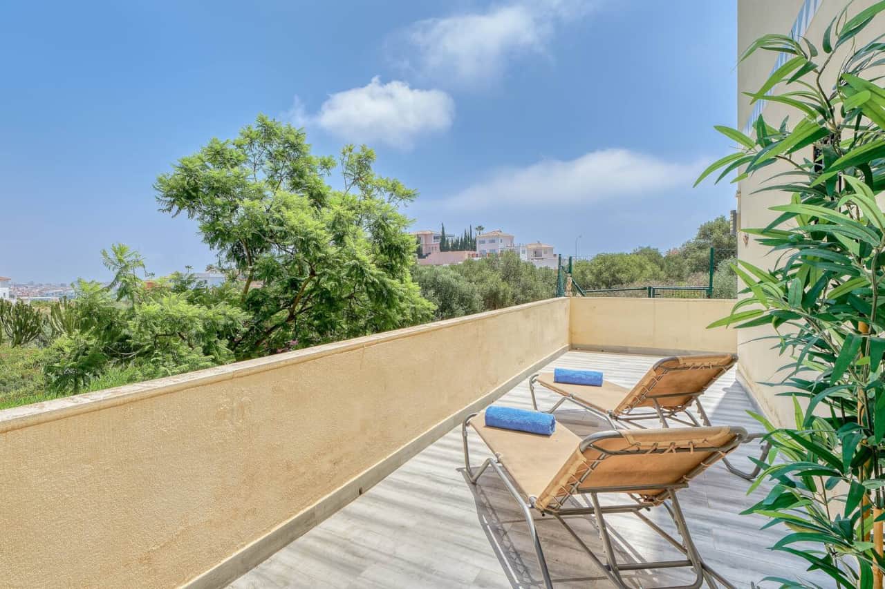 View from the apartment to the mediterranean sea.