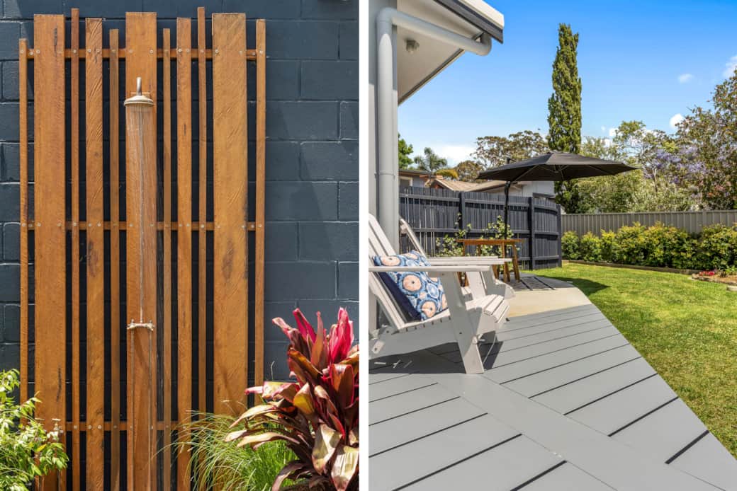 Outdoor Shower - Studio Ocean Breeze, Huskisson, www.southcoastholidayretreats.com Outdoor Shower - Studio Ocean Breeze, Huskisson, www.southcoastholidayretreats.com