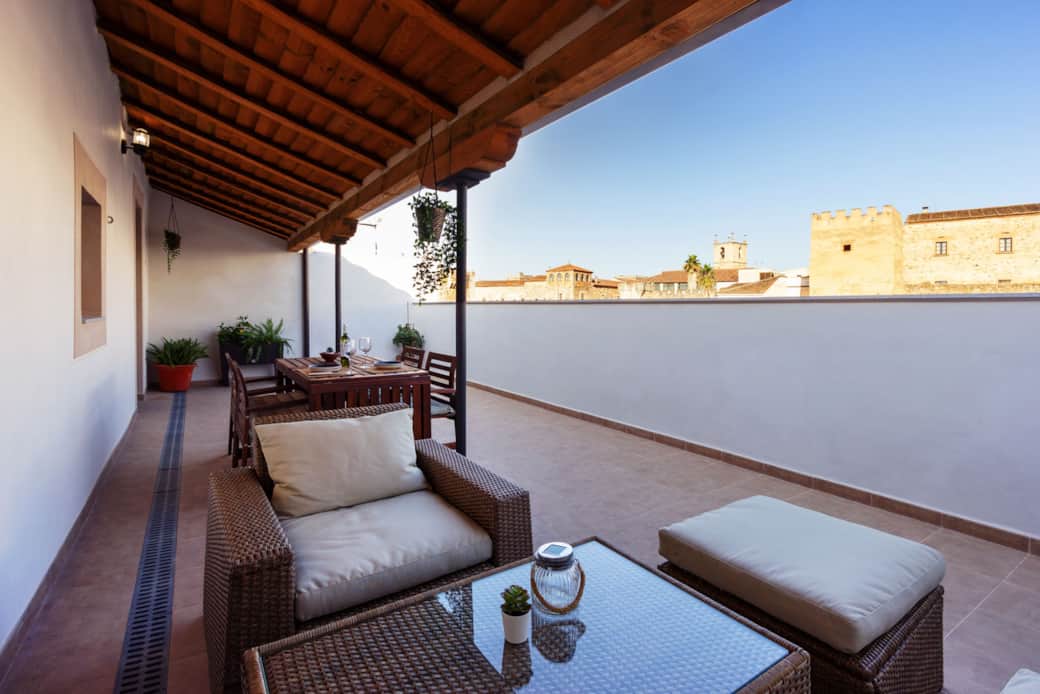 Terraza con porche del Apartamento 206