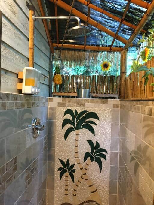 Tiki Hut Outdoor Shower 
