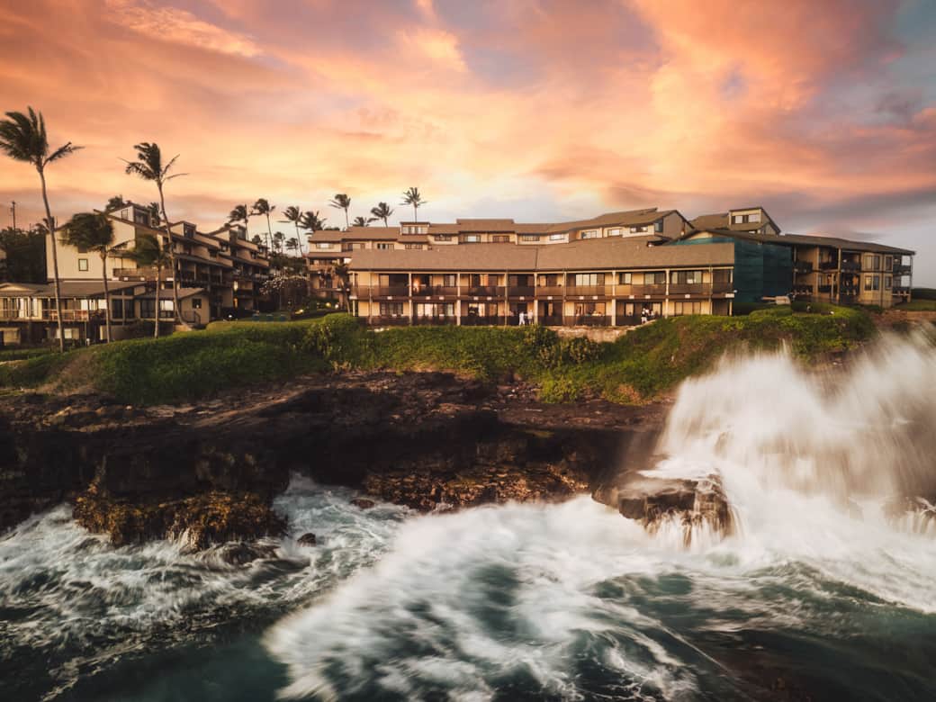 Clifftop oceanfront living with dramatic waves and golden Poʻipū sunsets