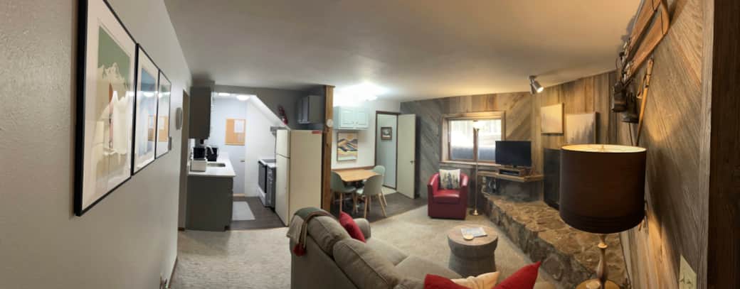 SnoAway Lower Level Kitchenette/Dining/Living Area