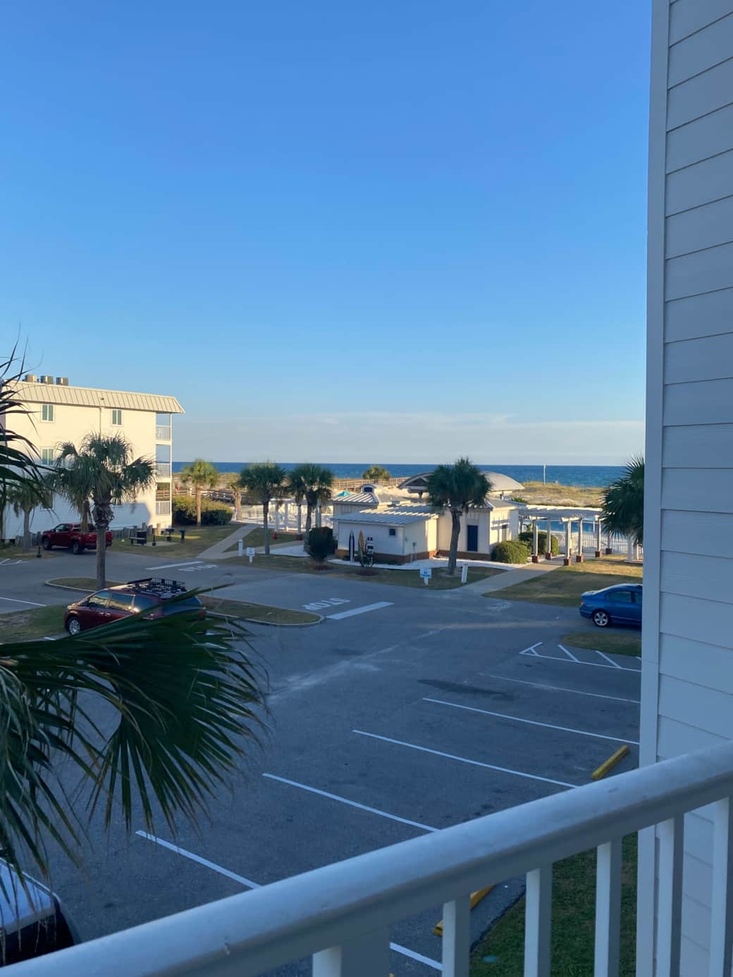 View from private balcony 