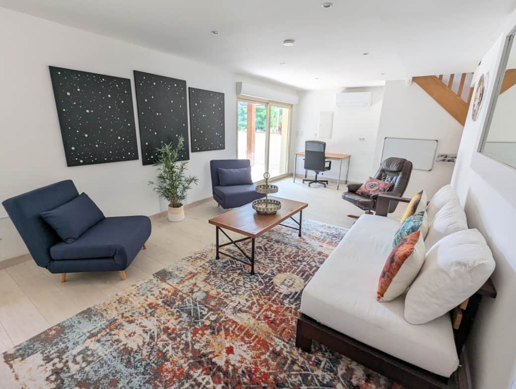 Gite Downstairs - second livingroom and workspace