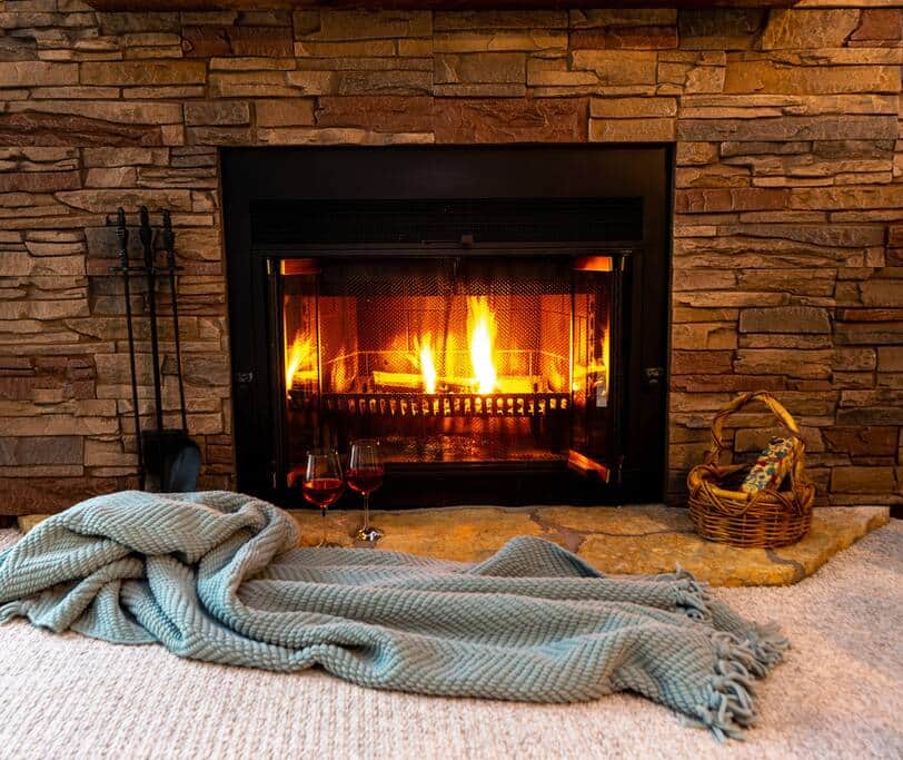 Cozy Up, Wood Burning Fireplace