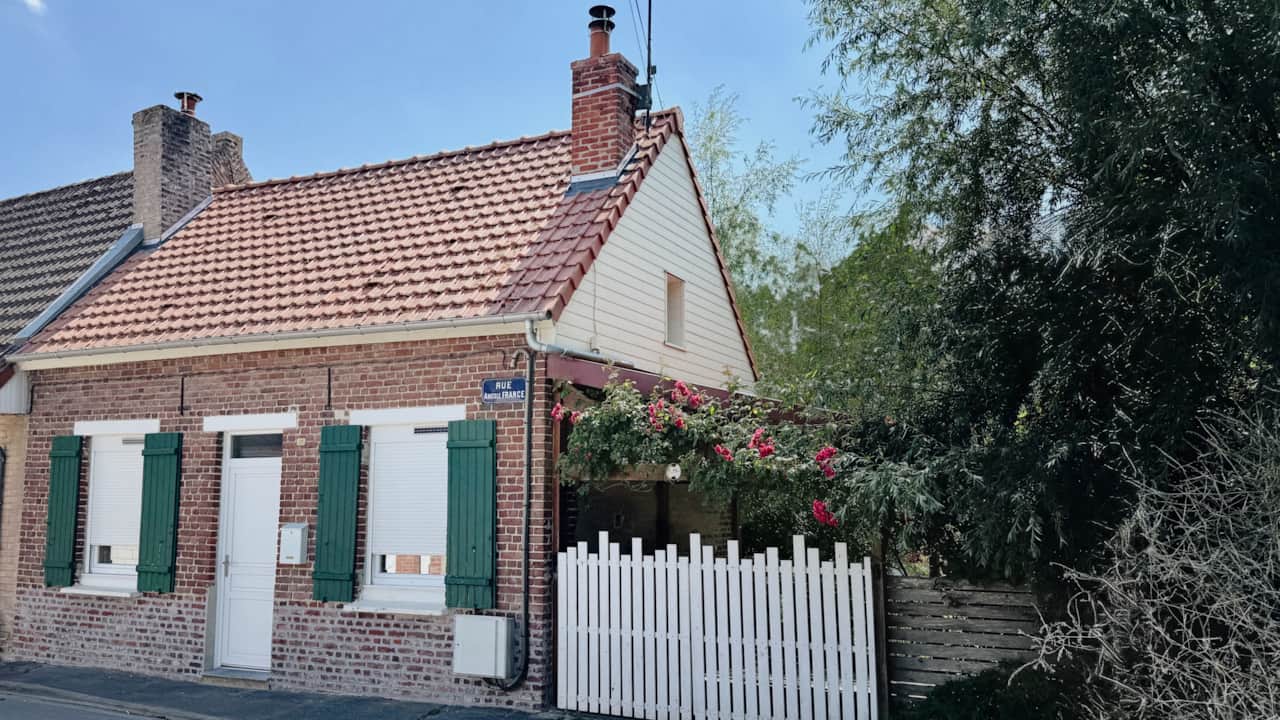Façade avant de cette charmante maison de vacances.