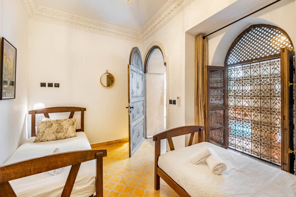 Chambre rdc lits Twin