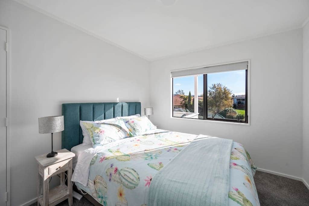 The Camelia Room—spacious double room with a queen bed and lovely views of the back garden