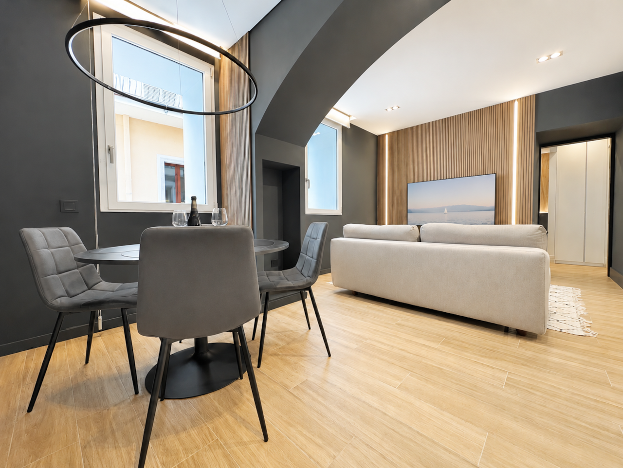 Via garibaldi 4 suite 1 living dining area smart tv