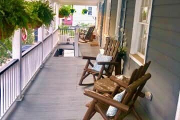 Your private porch. We may slide up to water the ferns every few days so don't let us startle ya ; ) Your private porch. We may slide up to water the ferns every few days so don't let us startle ya ; )