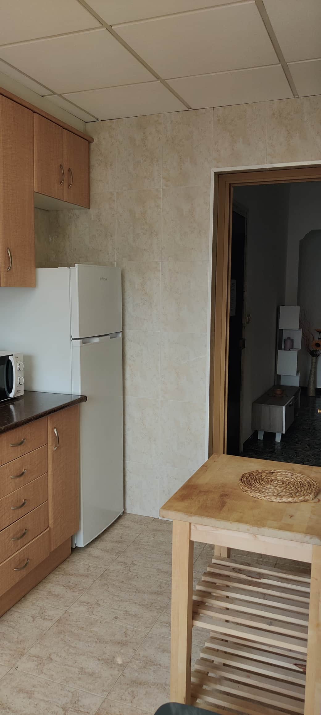 Costa Brava Apartment with Wifi and Beachfront in Barcelona - Kitchen with fridge and freezer