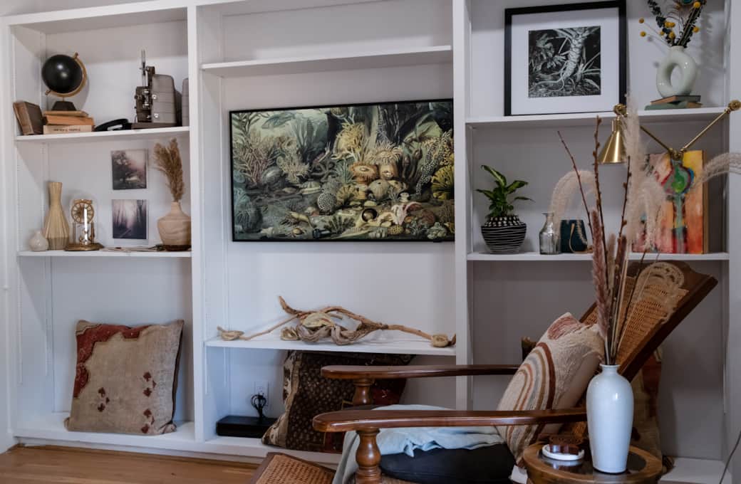 Where the past meets the present: Antique charm, curated art, & a 50" Frame TV
