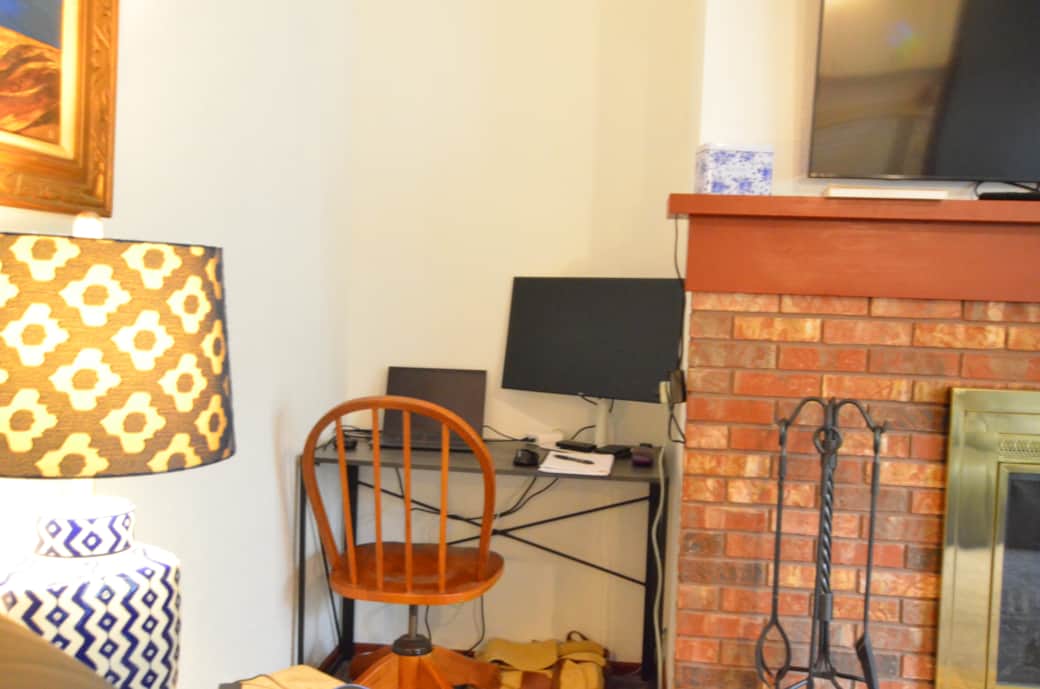 Family Room with a dedicated workspace.