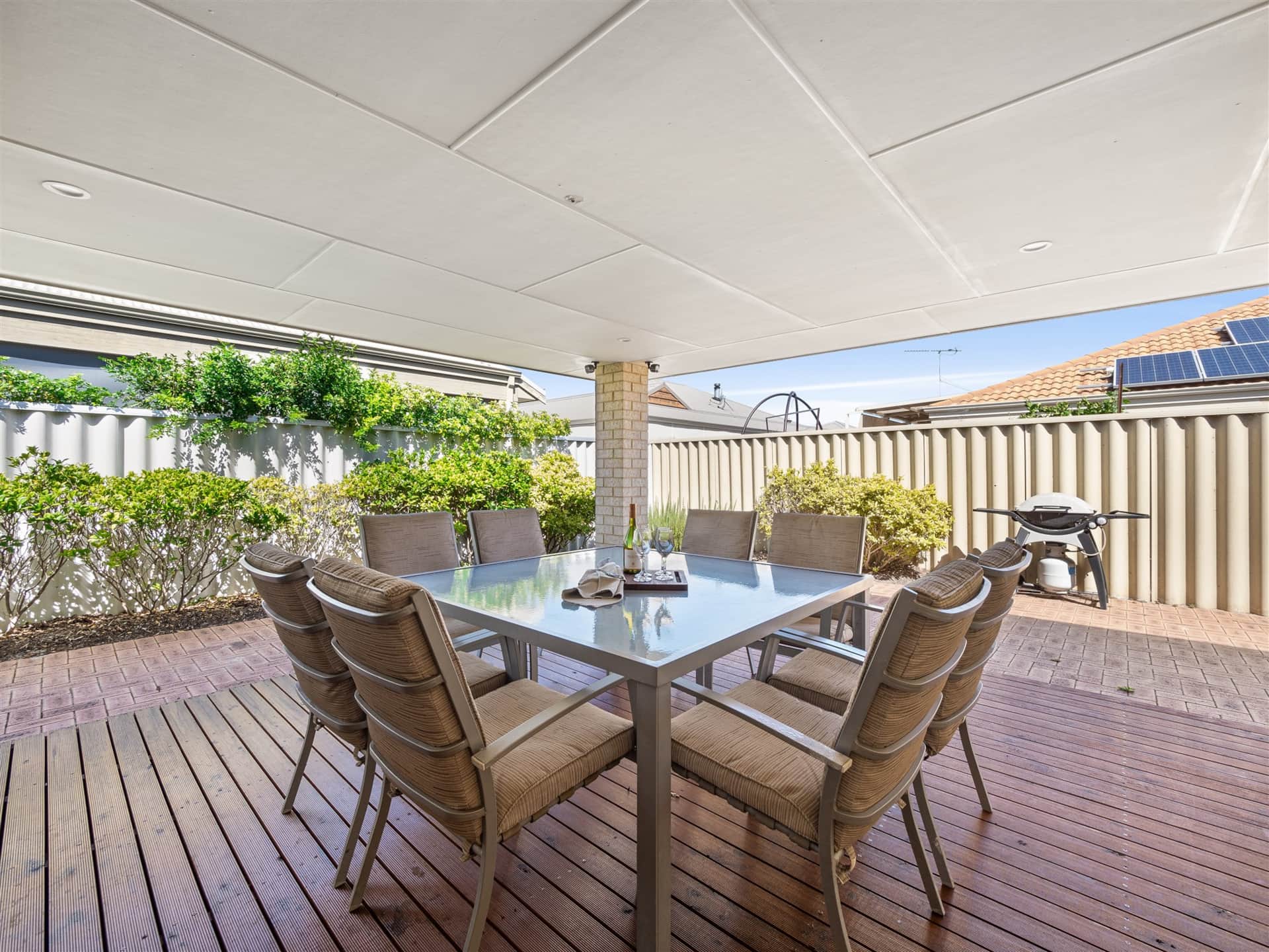 Private deck area with gas BBQ