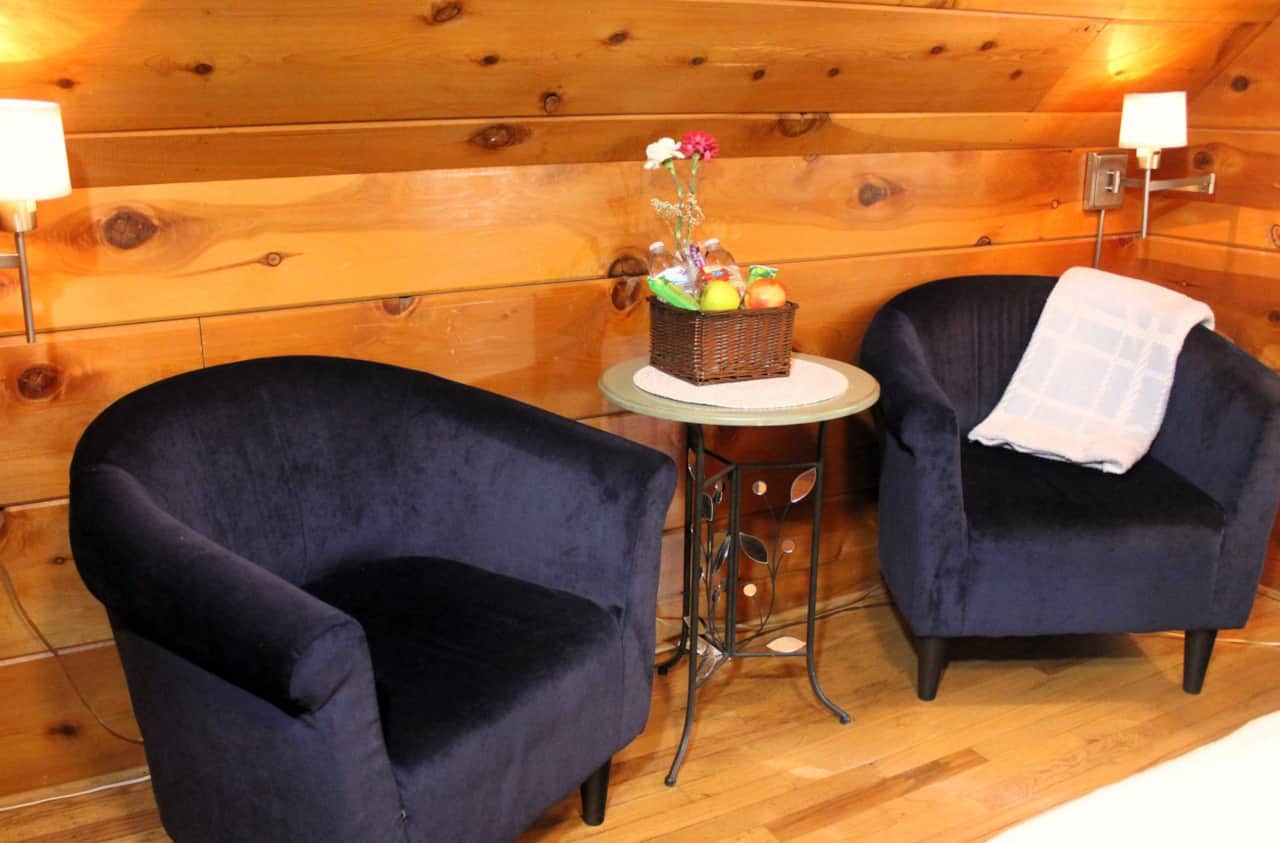 Each room has a unique sitting area