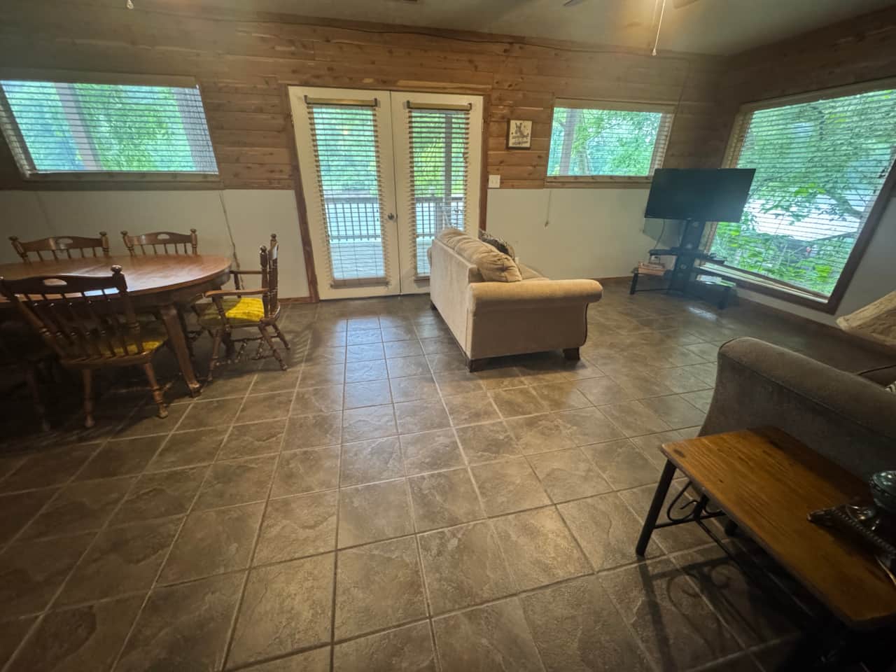 Looking from kitchen