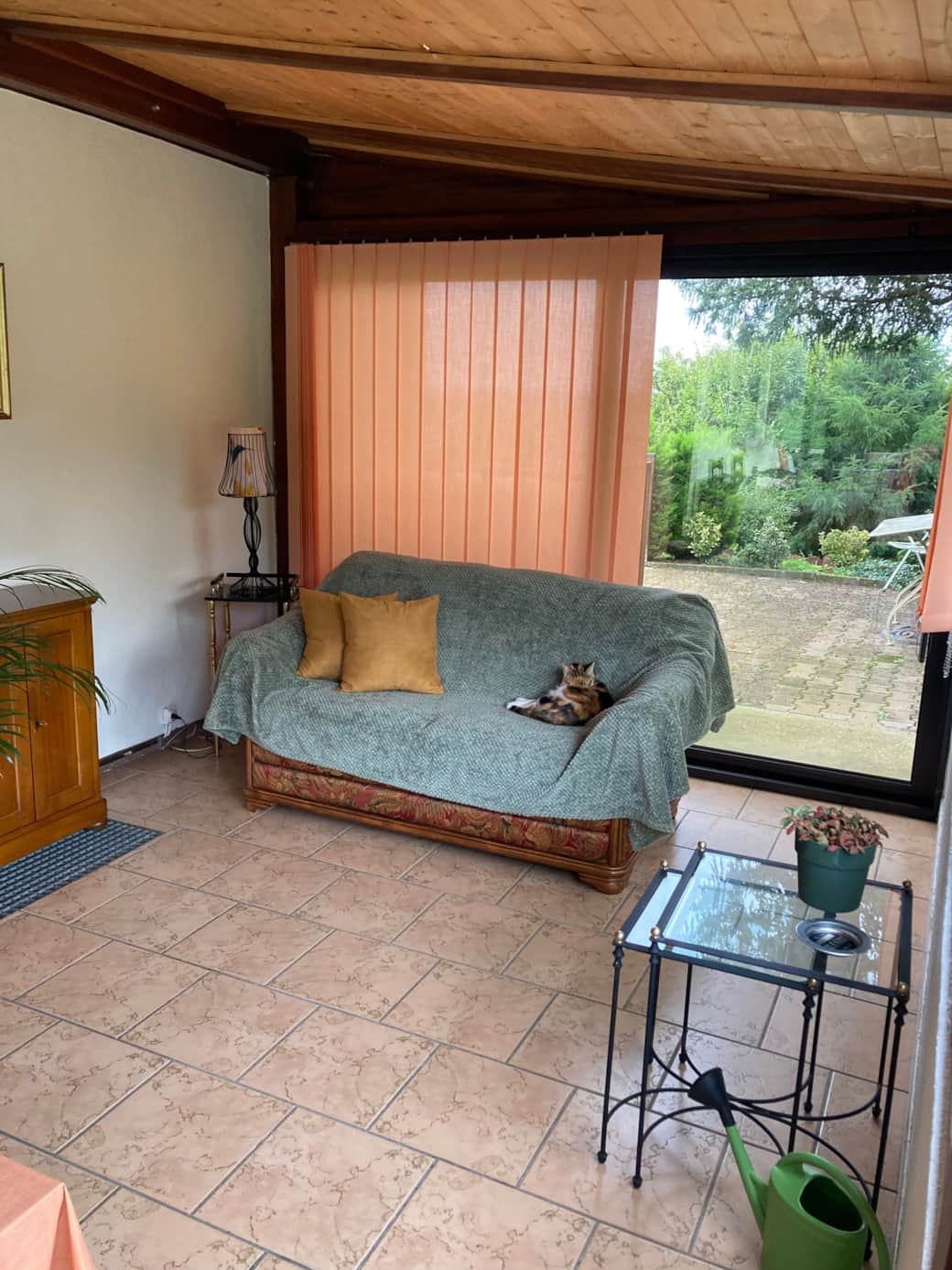 The veranda sofa (with an intruder)