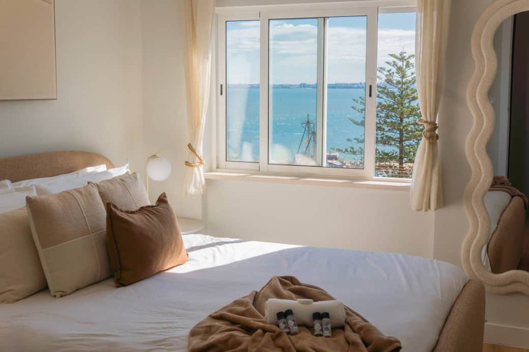 Enjoy the morning sun and sparkling water views right from the comfort of your bed.